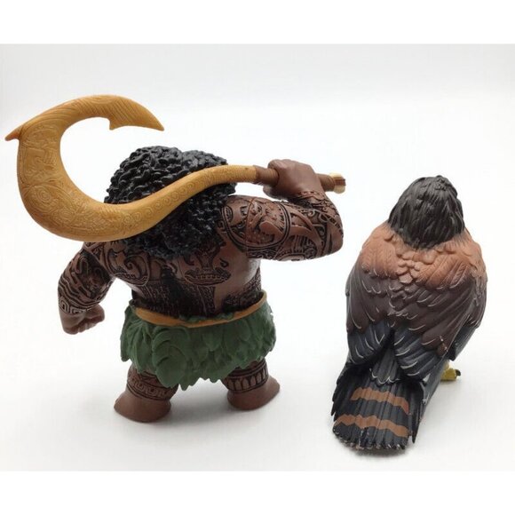 Disney 9 MOANA Figurine Lot Maui Hawk Tamatoa Te Ka Hei Hei Pua Sister Figures - Picture 8 of 14